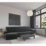 Bezug für Chaiselongue mit kurzem Arm links Sofaskins Dunkelgrau (Restauriert A)