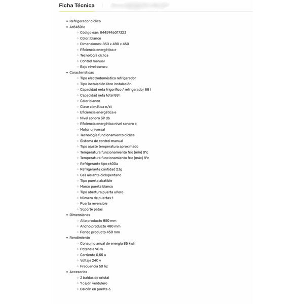 Kühl-Gefrierkombination Aspes AR84501E     85