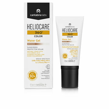 Sonnenschutz mit Farbe Heliocare Heliocare 360º Water Gel Color Bronce 50 ml Spf 50