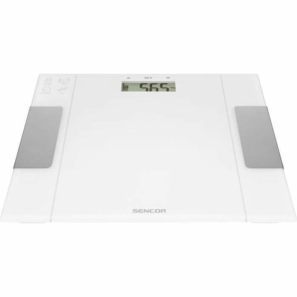 Digitale Personenwaage Sencor Weiß Glas 150 kg