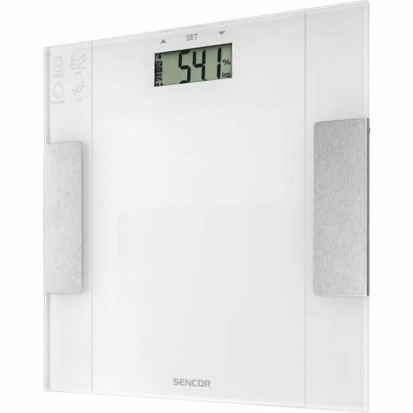 Digitale Personenwaage Sencor Weiß Glas 150 kg