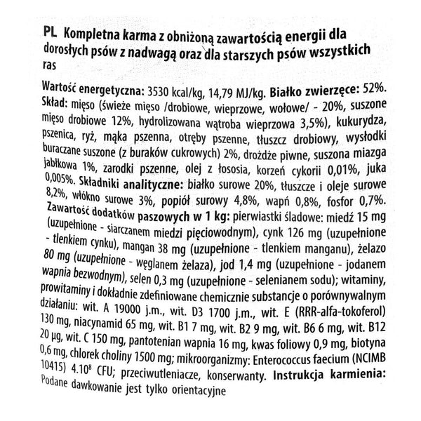Futter Fitmin Light & Senior Erwachsener Rindfleisch Vögel Schwein 12 kg