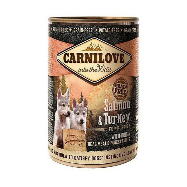 Nassfutter Carnilove Into the Wild Salmon & Turkey for Puppies Lachsfarben Truthahn Fisch 400 g