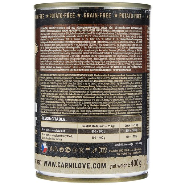 Nassfutter Carnilove Wild Wet Venison & Reindeer Hirsch Rentier 400 g