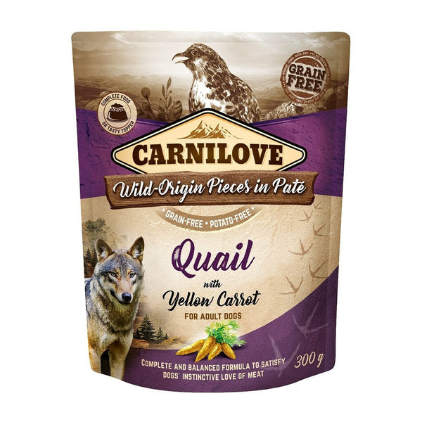 Nassfutter Carnilove Dog Pouch Quail & Yellow carrot 300 g