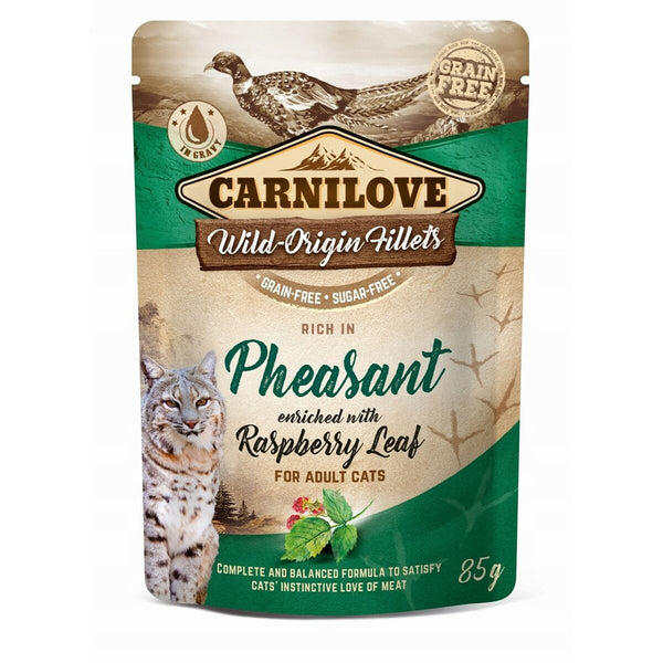 Katzenfutter Carnilove Cat Pouch Himbeere Fasan 85 g