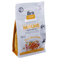 Katzenfutter Brit Care Grain Free Haircare Healthy & Shiny Coat Erwachsener Huhn Lachsfarben 400 g