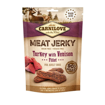 Futter Carnilove Meat Jerky Turkey with Venison Erwachsener Truthahn 100 g