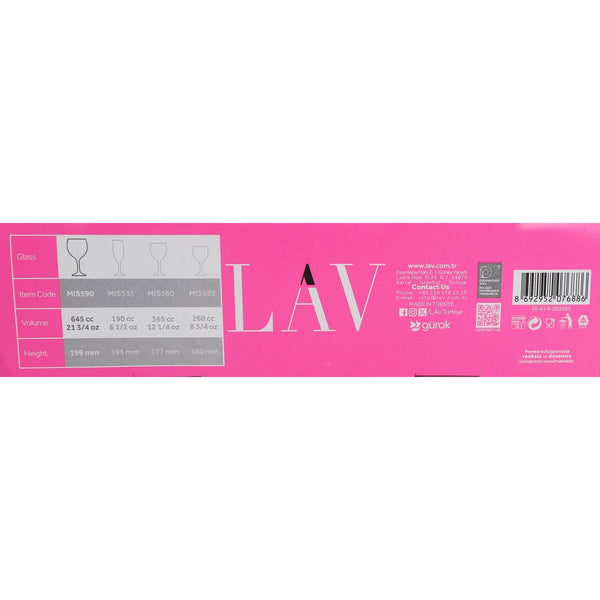 Gläsersatz LAV Misket 645 ml Kristall (2er Pack)