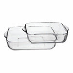 Auflaufformset für den Backofen Pasabahce 1690037 Durchsichtig Kristall 1 L 2 Stücke