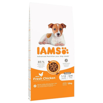 Hundefutter IAMS Vitality Puppy & Junior Small & Medium Huhn 12 kg