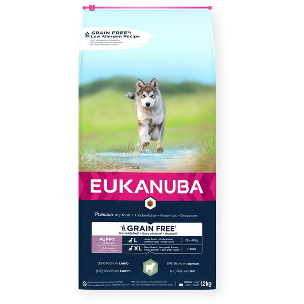 Hundefutter Eukanuba Grain Free Puppy Large&Giant Lamb Lamm 12 kg