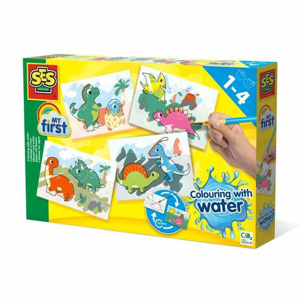 Zeichnungen zum Ausmalen SES Creative Colouring with Water Dinosaurier