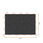 Anhängerabdeckung Black & Decker Schwarz 1,6 x 2,5 m