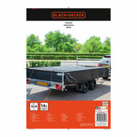 Anhängerabdeckung Black & Decker Schwarz 3 x 4 m