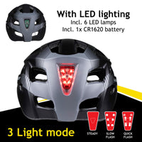 Fahrradhelm für Erwachsene Dunlop M Schwarz LED Leicht