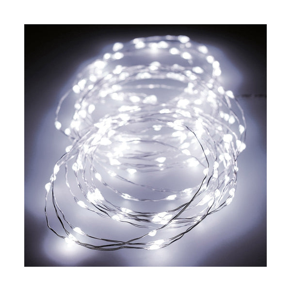 LED-Lichterkette Lumineo Silberfarben 5 m 12 m 14 m