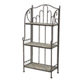 Regal Stuttgart Braun Metall 58 x 32 x 125 cm