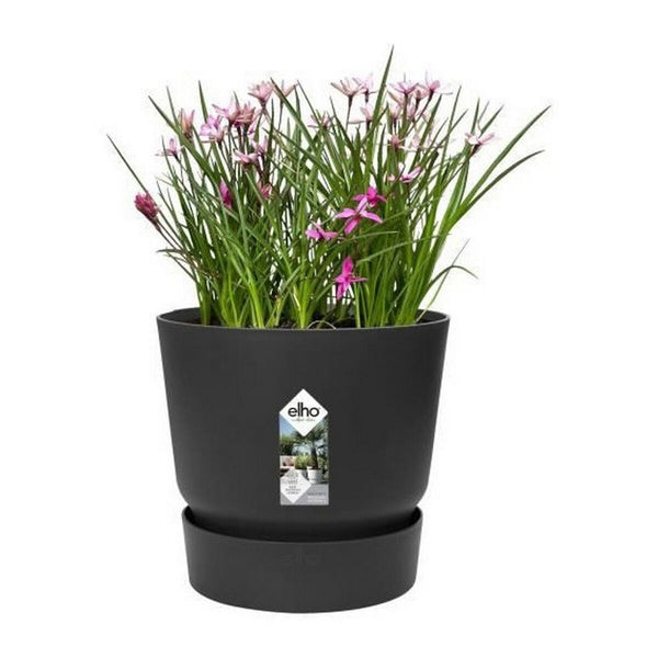 Blumentopf Elho Greenville Schwarz Kunststoff rund kreisförmig Ø 40 cm Ø 39 x 36,8 cm