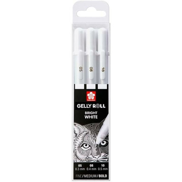 Kugelschreiber-Set Talens GELLY  Weiß (6 Stück)