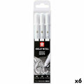 Kugelschreiber-Set Talens GELLY  Weiß (6 Stück)