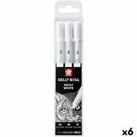 Kugelschreiber-Set Talens GELLY  Weiß (6 Stück)