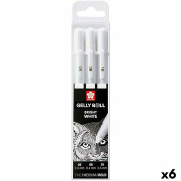Kugelschreiber-Set Talens GELLY  Weiß (6 Stück)