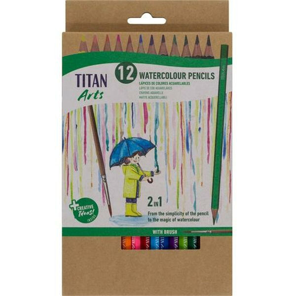 Aquarellstifte Titan Arts Bunt 12 Stücke