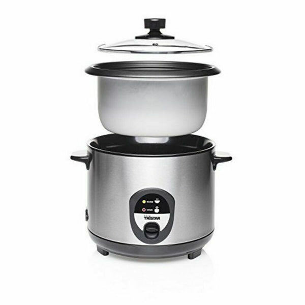 Reiskocher Tristar RK-6127 Grau Schwarz/Silberfarben Silberfarben Edelstahl 500 W