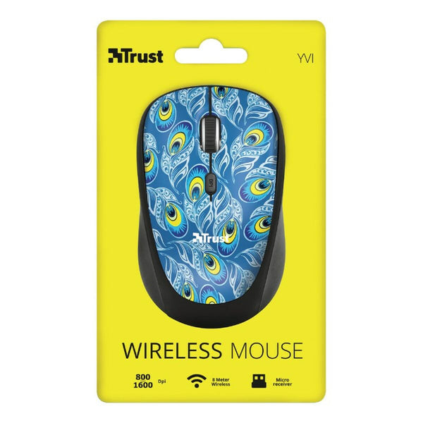 Schnurlose Mouse Trust Yvi Blau Schwarz Bunt