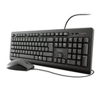 Tastatur mit Maus Trust 23970 Schwarz Qwerty US