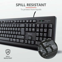 Tastatur Trust 23982 Schwarz Qwerty Spanisch