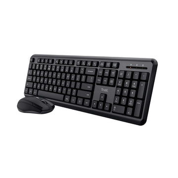Tastatur mit Drahtloser Maus Trust TKM-350 Schwarz QWERTY