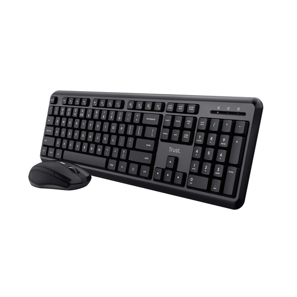 Tastatur mit Drahtloser Maus Trust TKM-350 Schwarz QWERTY