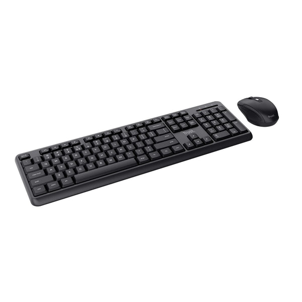 Tastatur mit Drahtloser Maus Trust TKM-350 Schwarz QWERTY