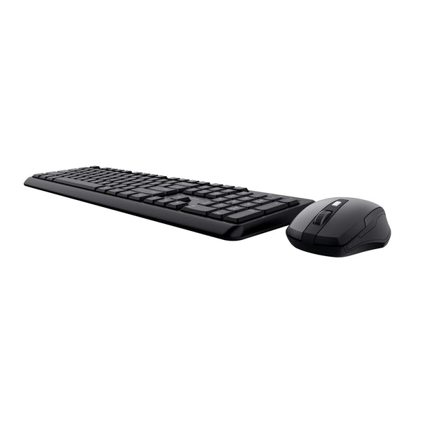 Tastatur mit Drahtloser Maus Trust TKM-350 Schwarz QWERTY