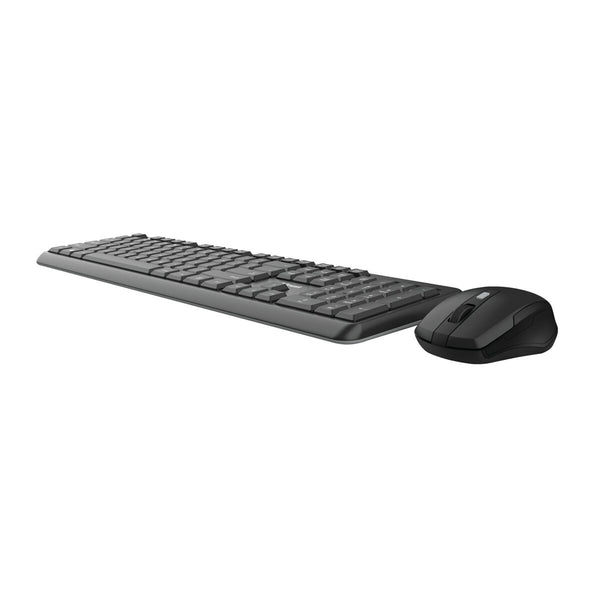 Tastatur mit Drahtloser Maus Trust TKM-350 Schwarz QWERTY