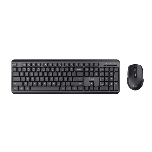Tastatur mit Drahtloser Maus Trust TKM-350 Schwarz QWERTY