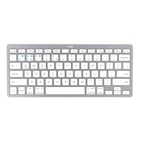 Drahtlose Tastatur Trust 24651 Qwerty US Silberfarben Schwarzweiß