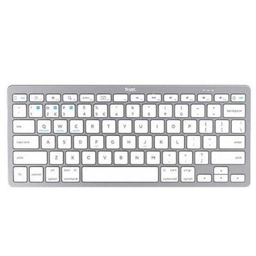 Tastatur Trust Weiß Silberfarben Qwerty Spanisch