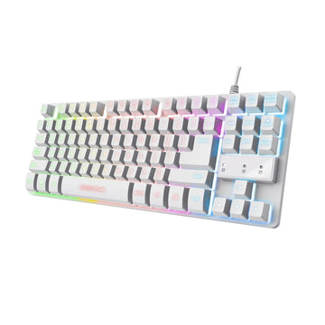 Gaming Tastatur Trust GXT 833W THADO Weiß Bunt QWERTY Qwerty US