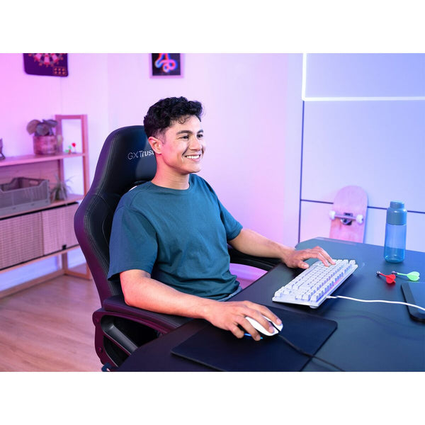 Gaming Tastatur Trust GXT 833W THADO Weiß Bunt QWERTY Qwerty US