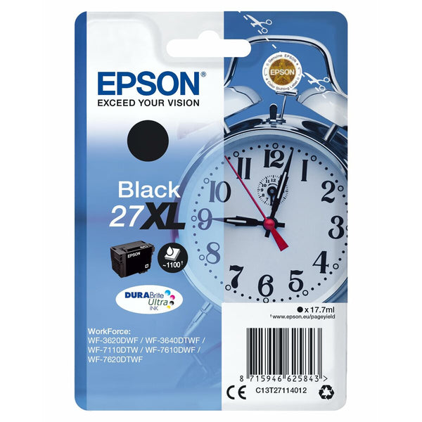 Original Tintenpatrone Epson WF-3000 7000 - Nº27XL Schwarz (4 Stück)