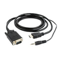 VGA-zu-HDMI-Adapter mit Audio GEMBIRD A-HDMI-VGA-03-10 Schwarz 3 m