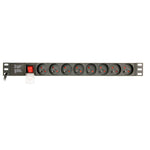 Schuko 19" 8 Steckerleiste mit An/Aus Schalter GEMBIRD EG-PDU-014-F (3 m)