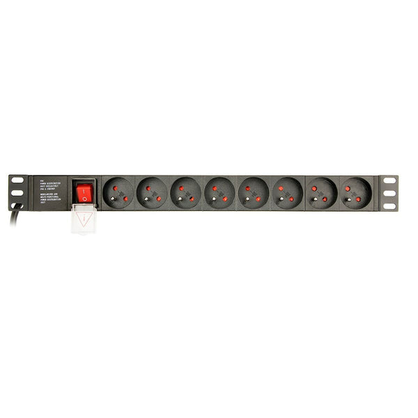 Schuko 19" 8 Steckerleiste mit An/Aus Schalter GEMBIRD EG-PDU-014-F (3 m)