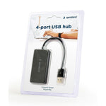 Hub USB GEMBIRD UHB-U2P4-04 Schwarz (1 Stück)