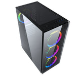 ATX Semi-Tower Gehäuse GEMBIRD CCC-FC-1500RGB Schwarz