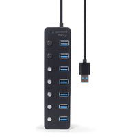 Hub USB GEMBIRD UHB-U3P7P-01 Schwarz