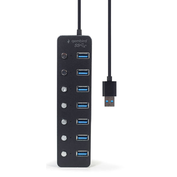Hub USB GEMBIRD UHB-U3P7P-01 Schwarz